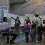 湘南里川づくりみんなの会の展示。子どもたちが魚等の釣って、外来種やゴミを取り除きました。