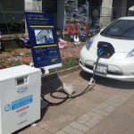 日産リーフから、電源供給